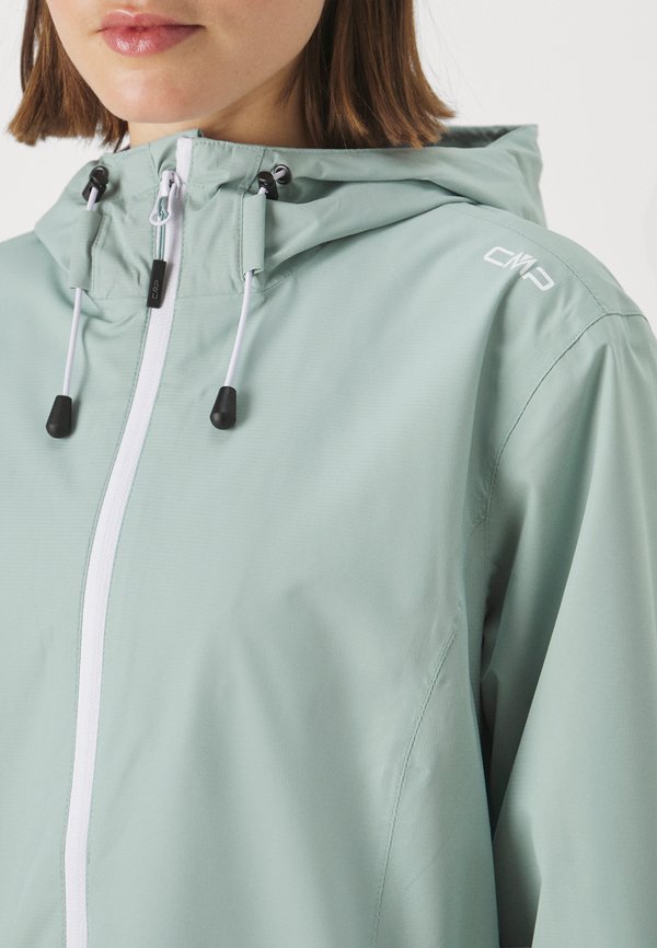 WOMAN JACKET FIX HOOD - Hardshell jacket - jade3