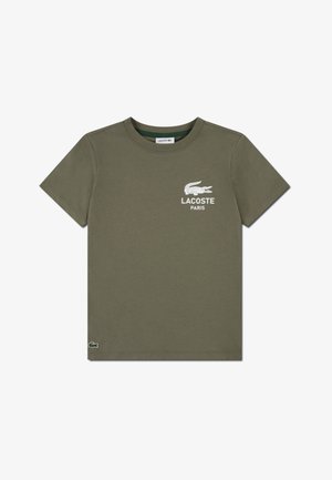 Lacoste GRAPHIC CORE TEE - Tricou cu imprimeu - lacoste olive