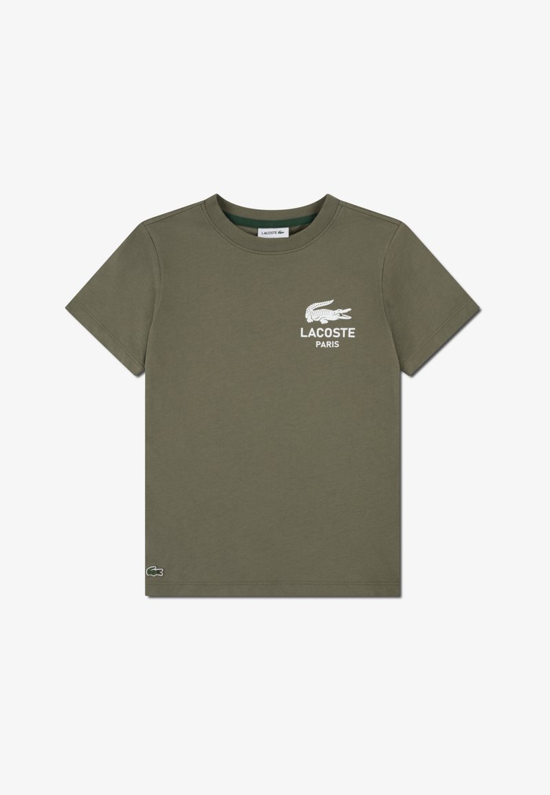 Lacoste GRAPHIC CORE TEE - Μπλουζάκι με στάμπα - lacoste olive