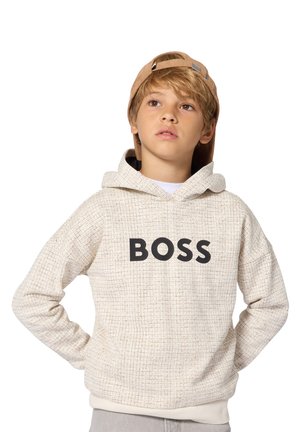 BOSS Kidswear, HOODED SWEATSHIRT KIDS TEENS - Hoodie - ivory