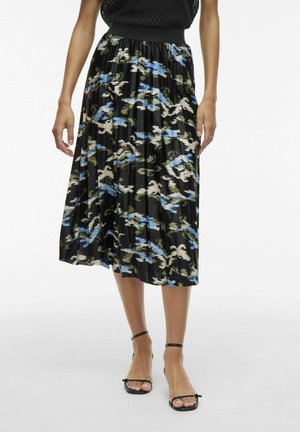 VINITBAN MIDI NOOS - A-lijn rok - black beauty