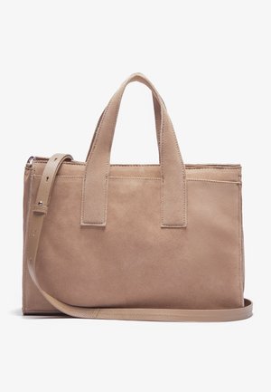 LEATHER - Handbag - taupe