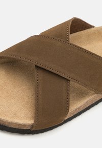 Pier One LEATHER UNISEX - Tøfler - light brown