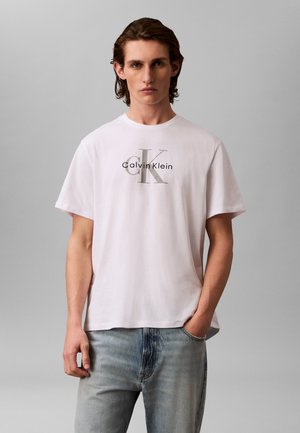 Calvin Klein Jeans, HERO MONOLOGO TEE - T-shirt con stampa - bright white