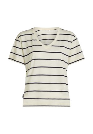icebreaker, W MER 150 TECH LITE SS RELAX V NECK TEE - Printtipaita - undyed midnight navy s