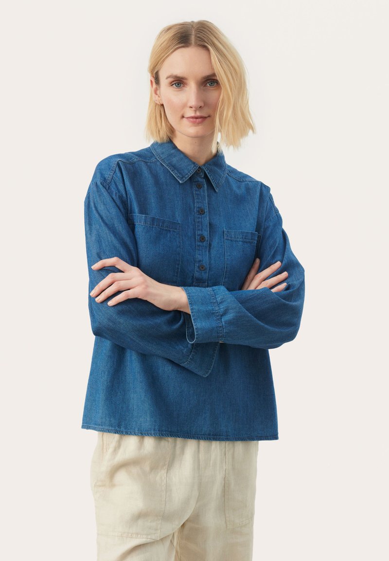 Part Two Alesia Shirt - Medium Blue Denim