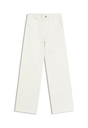 Bershka, LOW-RISE STRAIGHT-LEG - JEANS - Straight leg jeans - white