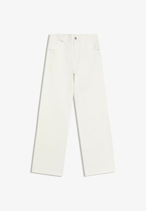 Bershka, LOW-RISE STRAIGHT-LEG - JEANS - Straight leg jeans - white