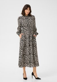 KAPOLLIE - Blousejurk - black elefants graphicflower