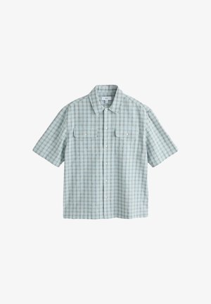 Next, REGULAR FIT - TEXTURED CHECK SHORT SLEEVE SHIRT . - Hemd - blue