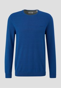 s.Oliver MIT LOGO-STICKEREI - Strickpullover - royalblau