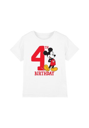 Disney MICKEY MOUSE 4TH BIRTHDAY - T-Shirt print - white