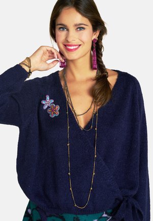 CACHE COEUR BOHEME - Strickjacke - marine