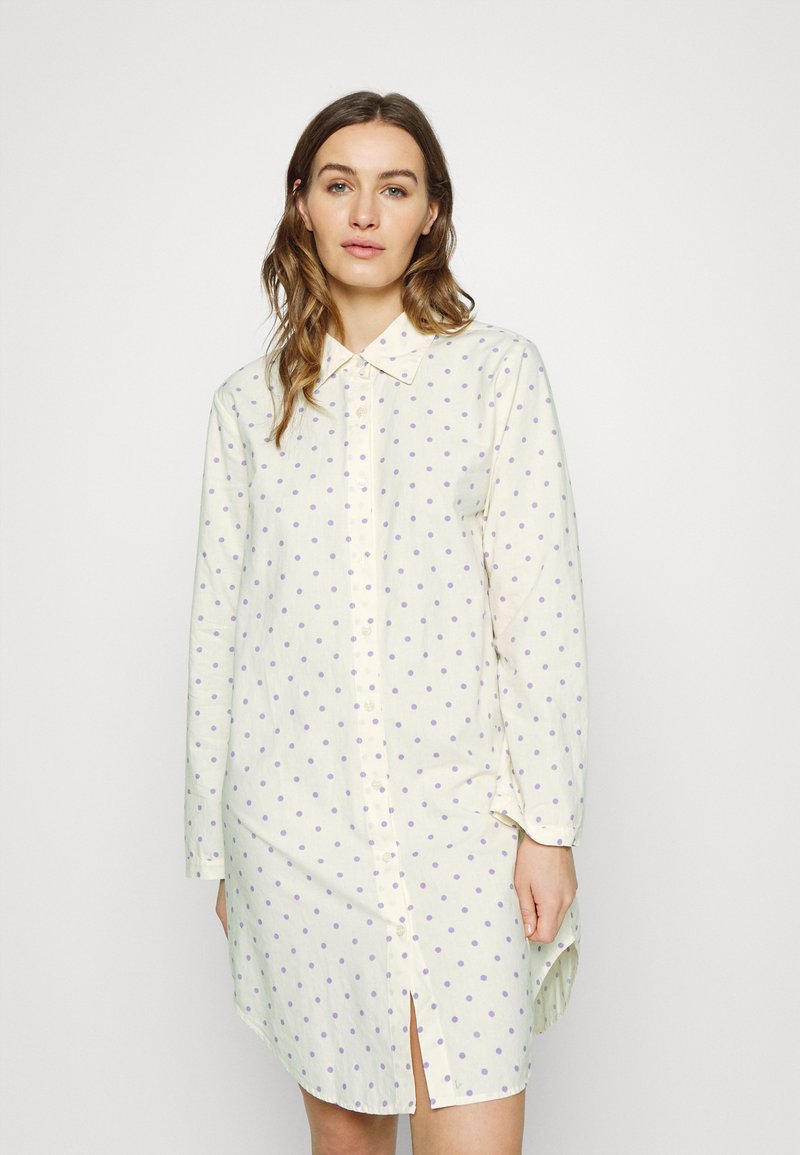Becksöndergaard DOT CORA TUNIC - Camisa de dormir - white/purple