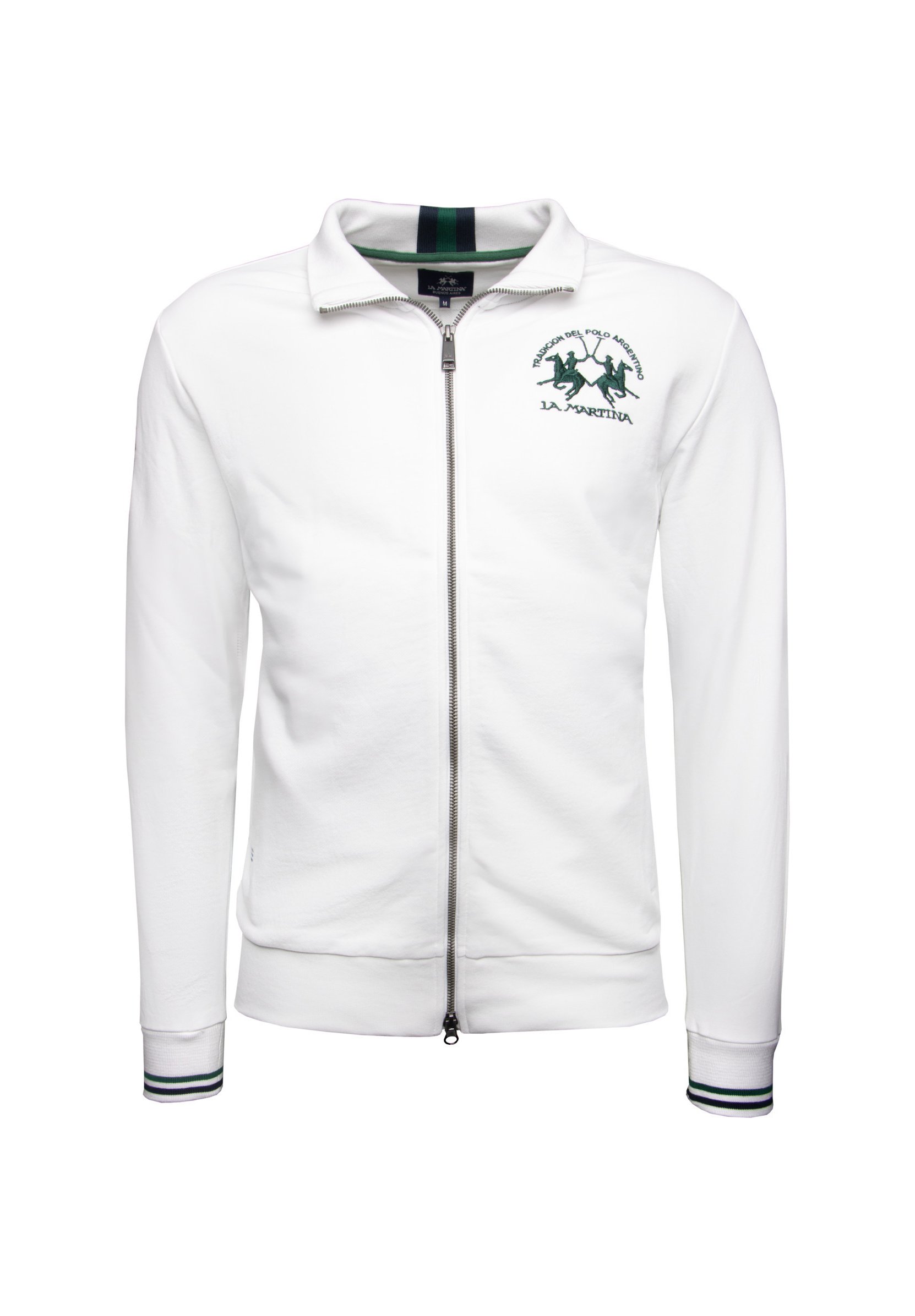 La Martina Zip-up sweatshirt optic white/white
