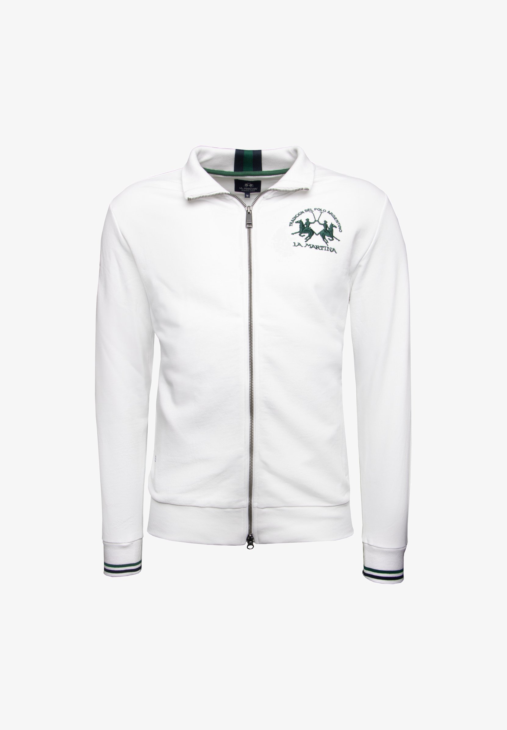 La Martina Zip-up sweatshirt optic white/white - Main Image