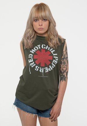 Paradiso Clothing RED HOT CHILI PEPPERS STENCIL MUSCLE - Top - green