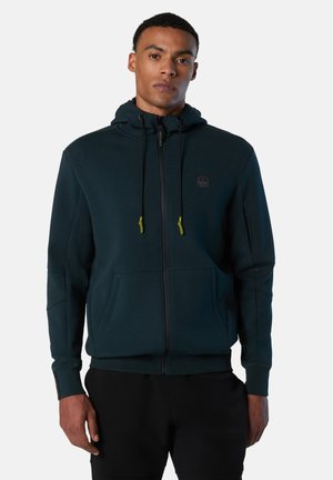 Felpa con zip - midnight green