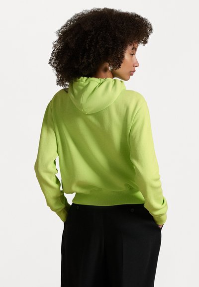 Polo Ralph Lauren BIG PONY LIGHTWEIGHT FLEECE ZIP HOODIE - Camisola com fecho - electric lime