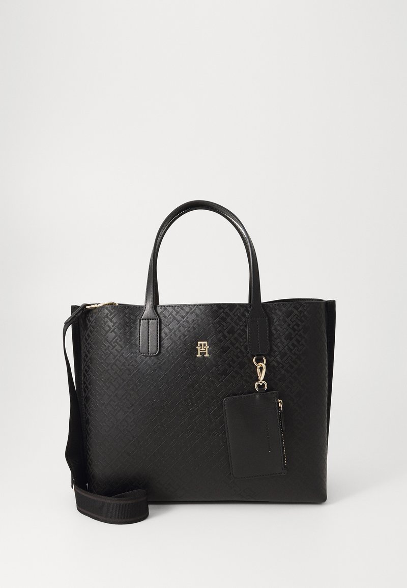 Tommy Hilfiger DISTINCT SATCHEL MONO SET - Ručna torba - black