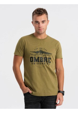 Printtipaita - olive green