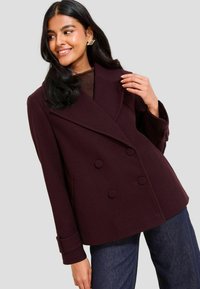 DOUBLE BREASTED - Chaqueta de entretiempo - burgundy red