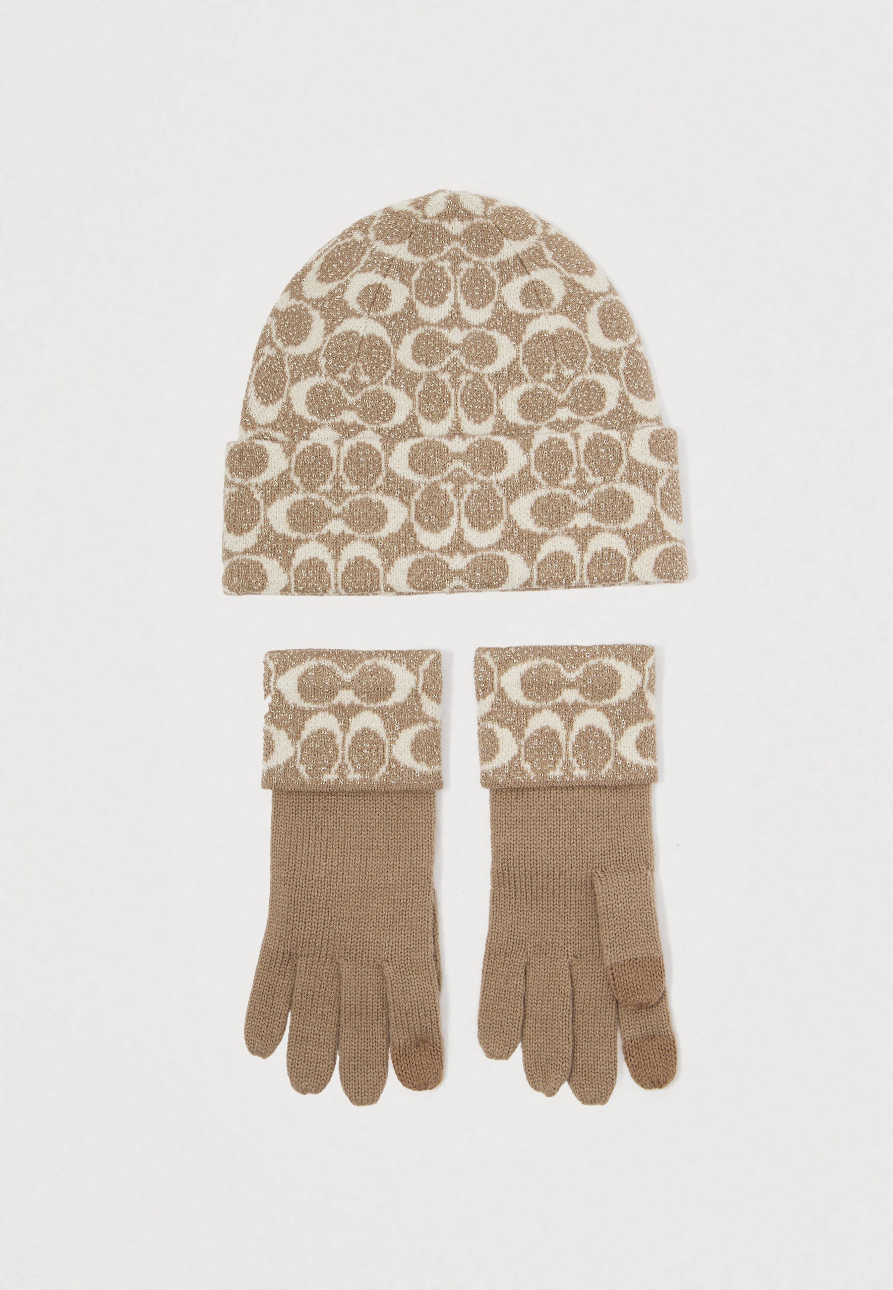 COACH SIGNITURE SCARF UNISEX SET - Beanie - grey birch/taupe  display picture 3