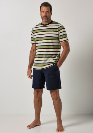 JP1880, PYJAMAS, LOUNGEWEAR, TWO-PIECE SHORTS SET, STRIPED, UP TO 8XL - Pyjama set - pond green