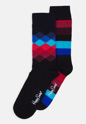 STRIPES FADED DIAMOND 2 PACK - Skarpety - multi-coloured