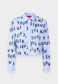 ALLOVER TEXT - Overhemdblouse - azurblau
