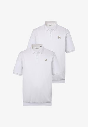 Men Plus 2ER-PACK BAUCHFIT HALBARM - Polo - snow white