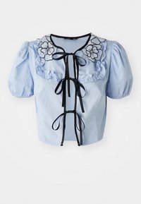 TIE FRONT - Blus - blue