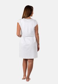 Premamy Camicia da notte - bianco fantasia cuori grigio