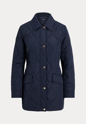Lauren Ralph Lauren DENIM-TRIM ONION-QUILTED BARN JACKET - Vinterjakke - dark navy