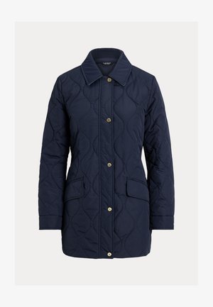 Lauren Ralph Lauren DENIM-TRIM ONION-QUILTED BARN JACKET - Vinterjakke - dark navy