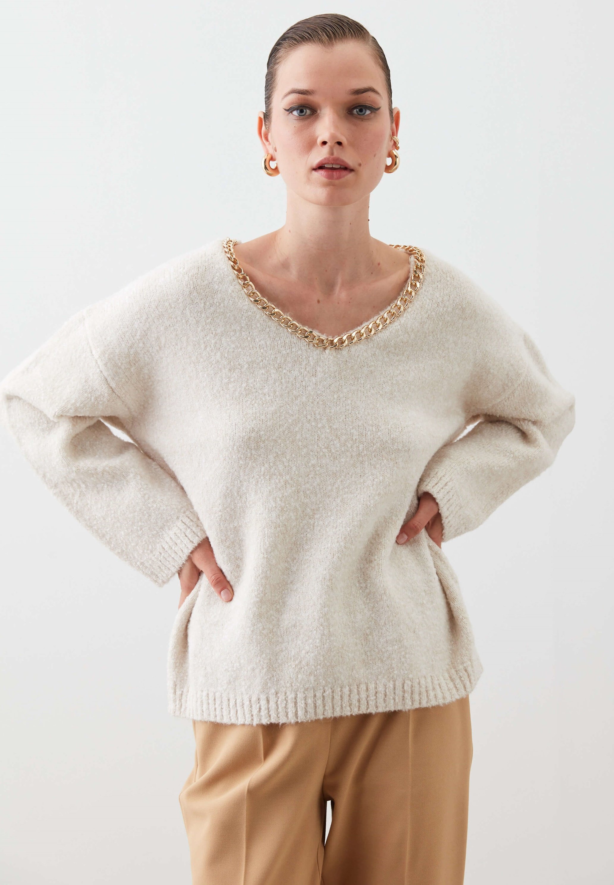 Ipekyol Trui - ecru/wit - Zalando.nl