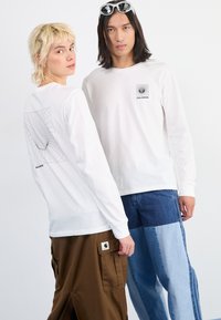Salomon DIGITAL SWAMP TEE UNISEX - Μπλούζα με μακριά μανίκια - white