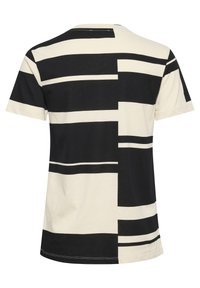Soaked in Luxury SLEVA REGULAR - T-shirt med print - black and sandshell block