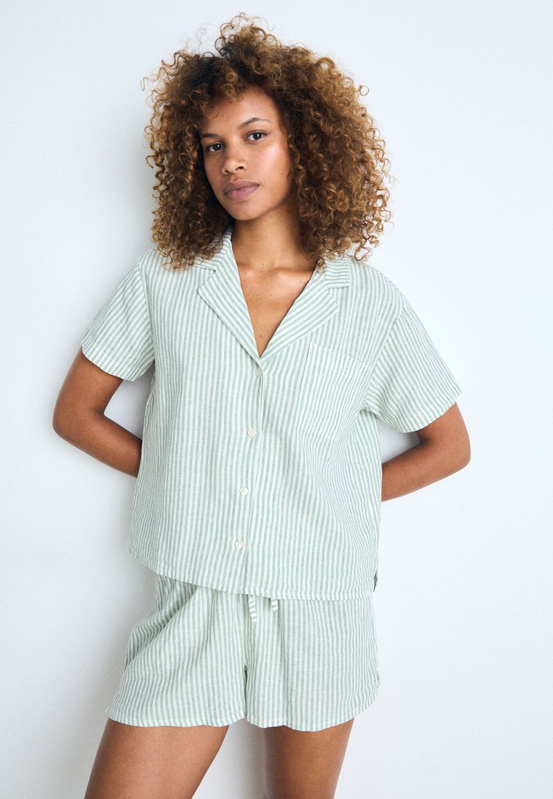Hunkemöller STRIPE - Conjunto de pijama - green