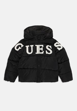 JUNIOR HOODED PADDED PUFFER ZIP - Zimná bunda - jet black