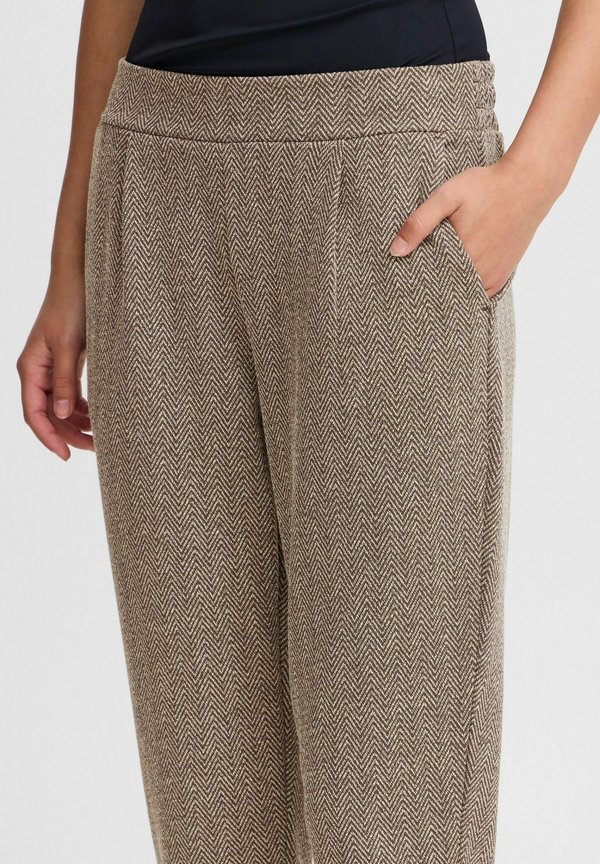 IHKATE - Trousers - java almond milk herringbone4