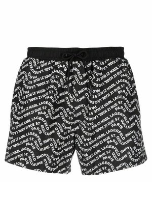 KARL LAGERFELD STAMPA LOGO MARE - Shorts da mare - black