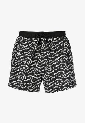 KARL LAGERFELD STAMPA LOGO MARE - Shorts da mare - black