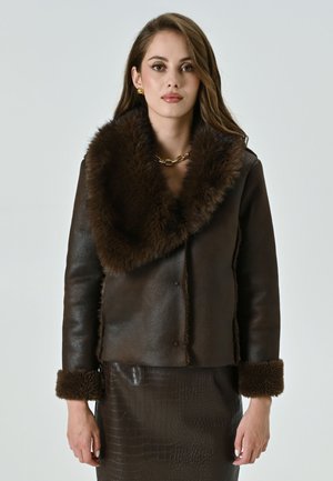 Kunstlederjacke - brown