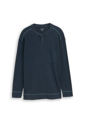 TOM TAILOR, PLUS SIZE - HENLEY LANGARM MIT TRUKTU - Pulover - sky captain blue