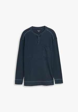 TOM TAILOR, PLUS SIZE - HENLEY LANGARM MIT TRUKTU - Strickpullover - sky captain blue