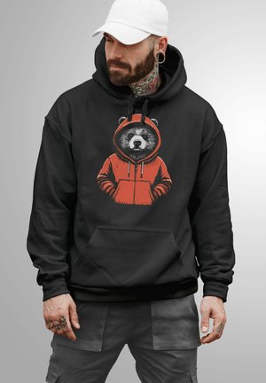 Neverless BEAR COMIC GARTOON ILLUSTRATION GRAFIK FASHION STREETSTYLE - Hoodie - schwarz