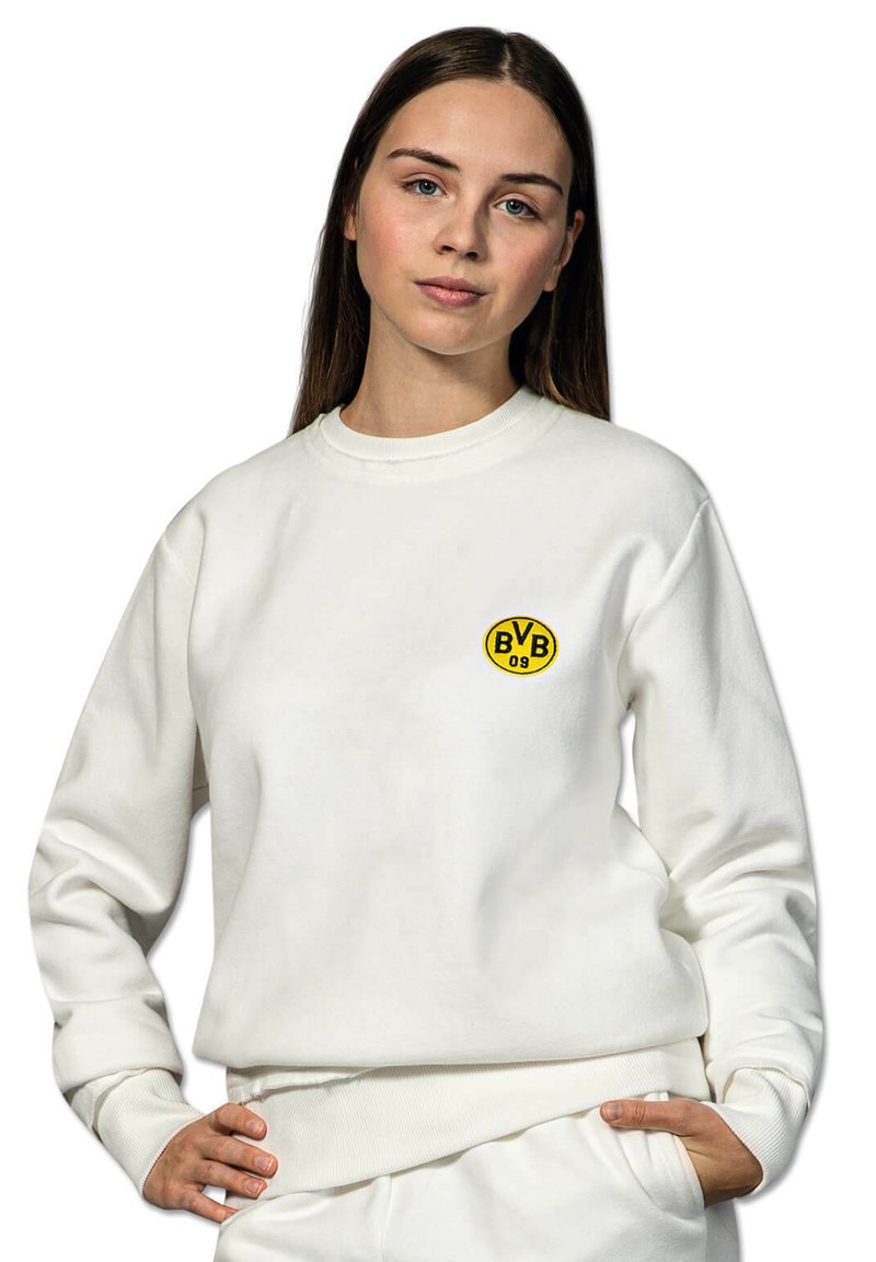 Damen Sweatshirts | BVB Borussia Dortmund Sweatshirt weiß - JE34115 Damen Sweatshirts | BVB Borussia Dortmund Sweatshirt weiß - JE34115
