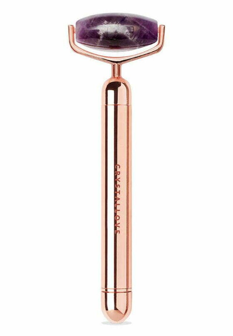 CRYSTALLOVE - CRYSTALLOVE ROLLER PULSACYJNY Z AMETYSTU - ROSE GOLD - Akcesoria do pielęgnacji, Powiększ