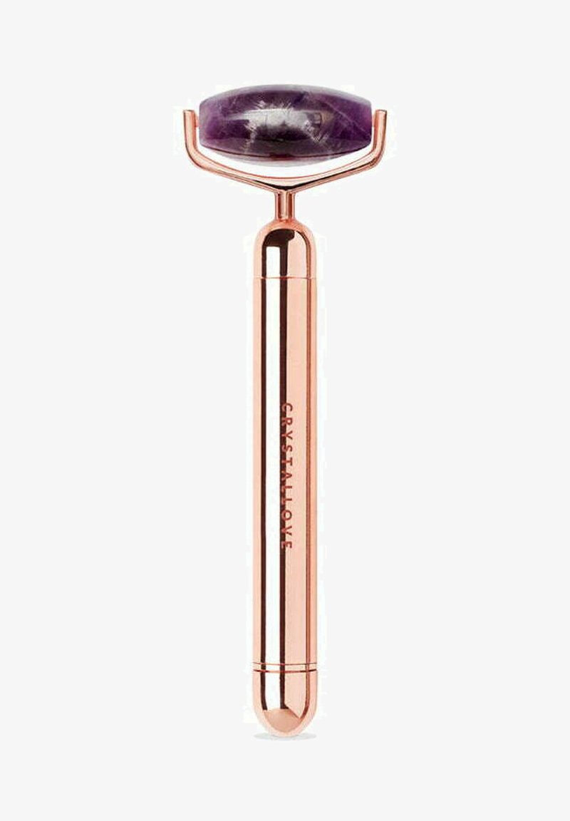 CRYSTALLOVE - CRYSTALLOVE ROLLER PULSACYJNY Z AMETYSTU - ROSE GOLD - Akcesoria do pielęgnacji, Powiększ